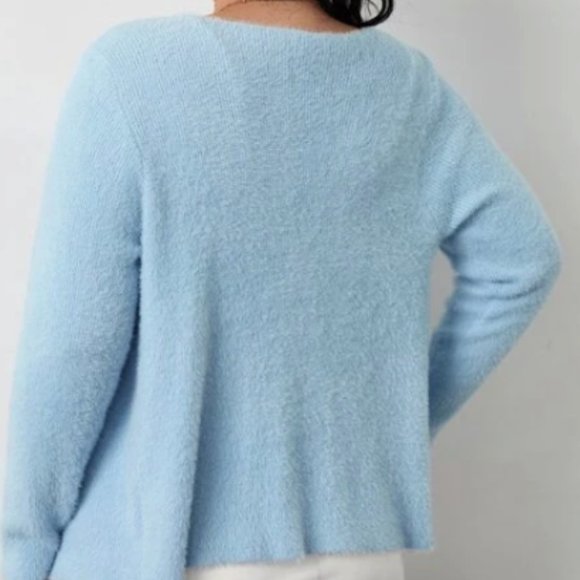 1XL - Plus Solid Fuzzy Knit Cami Top & Open Front Cardigan - Picture 3 of 3